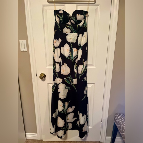 Floral Strapless Dress - Picture 1 of 5